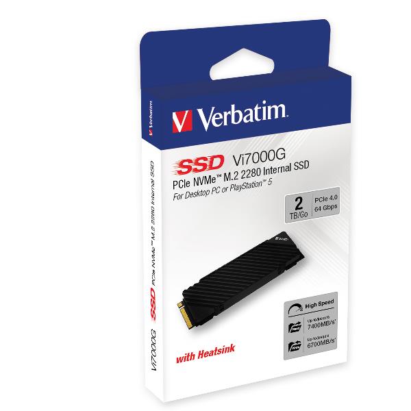 SSD Interno Verbatim Vi7000 2TB PCIe 4.0 NVMe M.2 7400MB/s - immagine 4