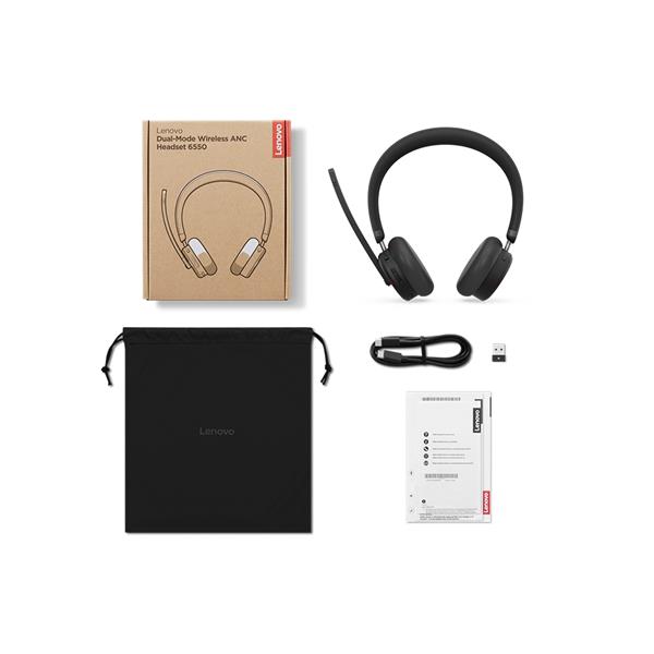 Cuffie Professionali Lenovo Dual-Mode 6550 Wireless ANC USB-A Teams - immagine 11