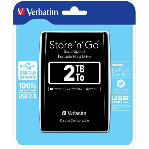 HDD Esterno Verbatim Store 'n' Go 2.5" 2TB USB 3.0 - immagine 5