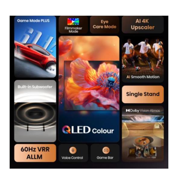 TV Hisense 55A79Q QLED 4K UHD Smart VIDAA U9 - immagine 7