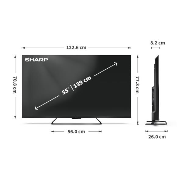 TV Sharp 55" 4K UHD QLED 144Hz Google TV - immagine 4