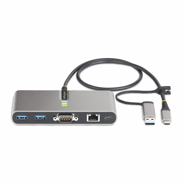 Hub USB Startech 2 Porte USB-A Gigabit Ethernet Seriale RS232 - immagine 4