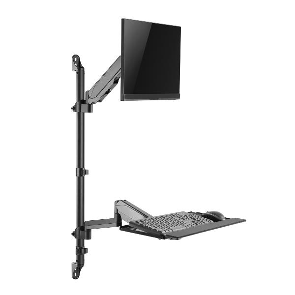 Staffa Monitor Equip da Parete 17"-32" per Workstation 8kg - immagine 3