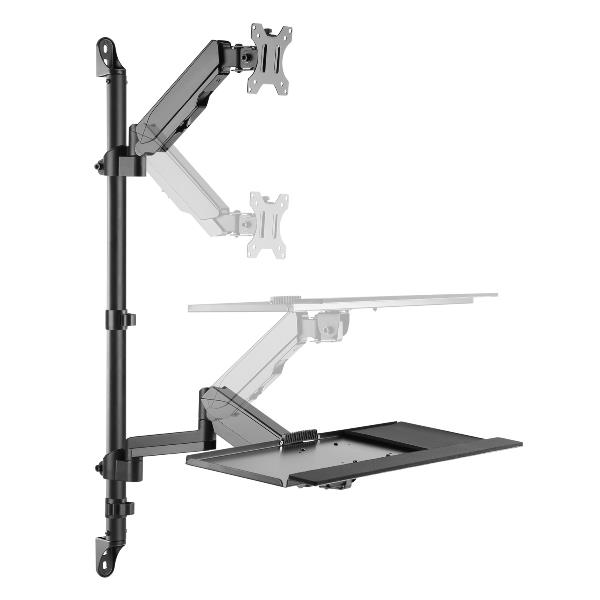 Staffa Monitor Equip da Parete 17"-32" per Workstation 8kg - immagine 7