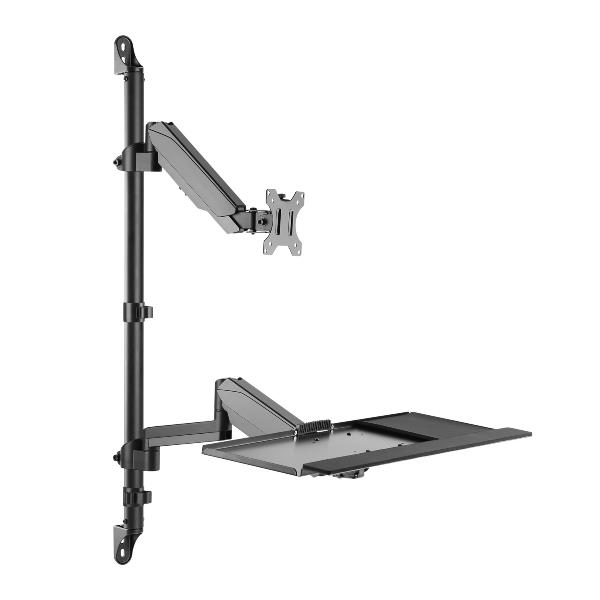 Staffa Monitor Equip da Parete 17"-32" per Workstation 8kg - immagine 12
