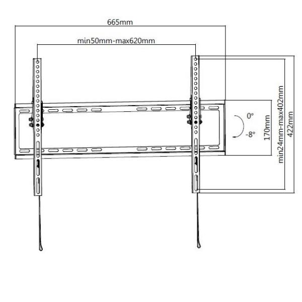 Staffa TV Parete Equip 37"-70" Tilt Ultra Slim fino a 35kg - immagine 6