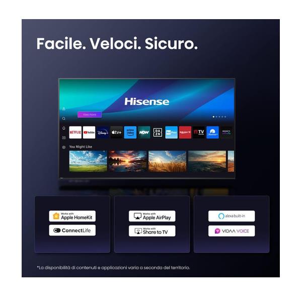 TV Hisense 65A69Q 4K UHD Smart VIDAA 65" - immagine 4