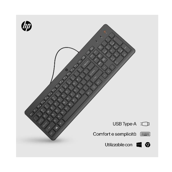 Tastiera HP 150 Cablata USB Layout Italiano Nero - immagine 3