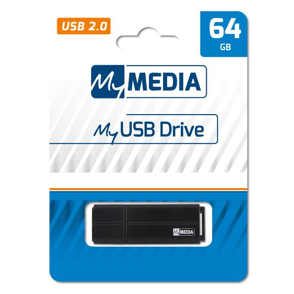 Chiavetta USB Verbatim My Media 64GB USB 2.0 Nero - immagine 3