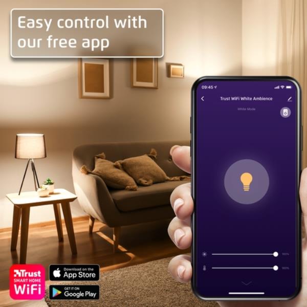 Lampadina LED Smart Trust E14 Wi-Fi 5W 470 Lumen CCT Variabile - immagine 8