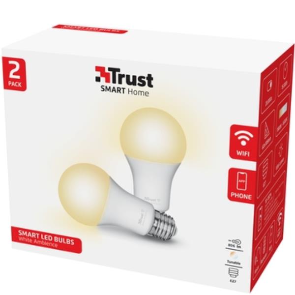 Lampadina LED Smart Trust E27 DUO-PACK 9W Wi-Fi CCT Variabile - immagine 8