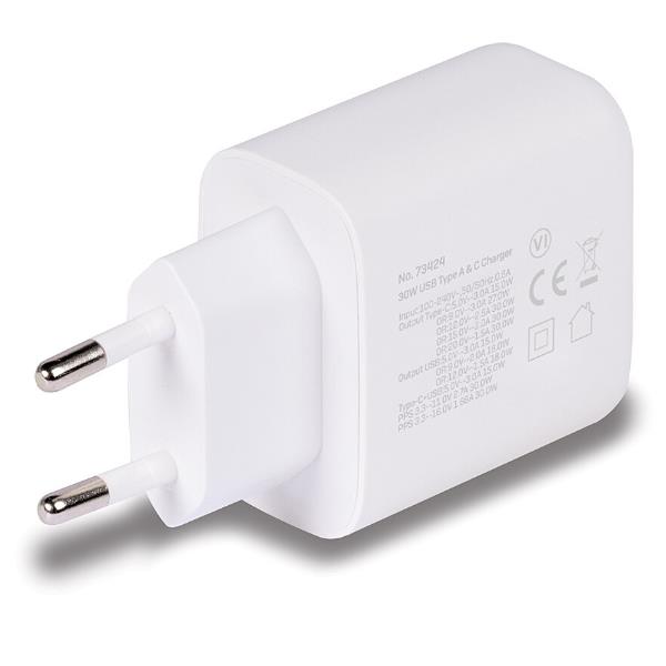 Alimentatore USB Lindy 30W Tipo A e C Bianco - SKU: 73424-LND - Immagine 4
