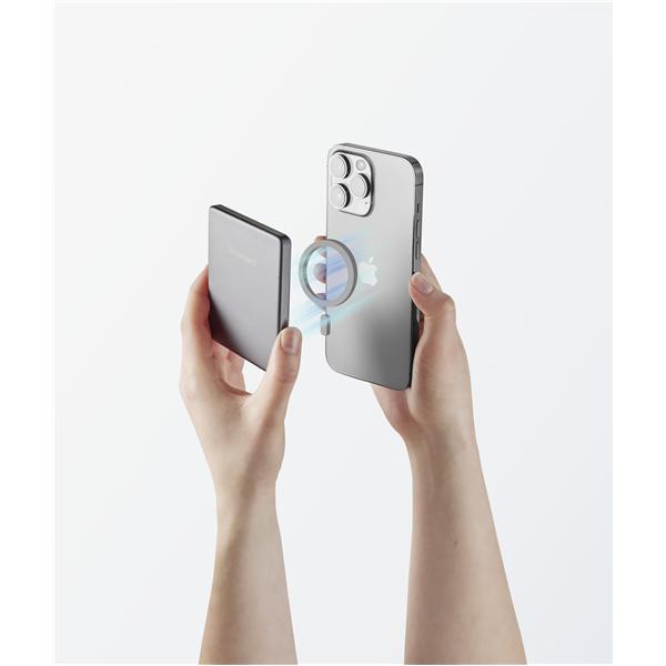 Power Bank Intenso MW 5000 mAh MagSafe Ricarica Wireless Grigio - immagine 3