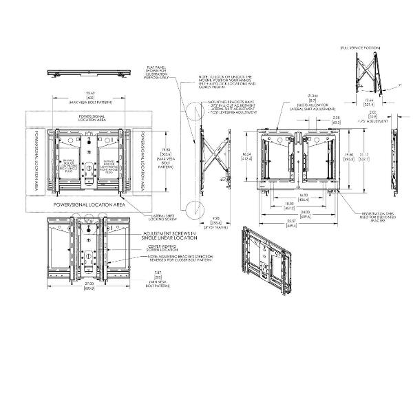 Staffa TV Vogels PFW 6880 Videowall a Parete per Schermi fino a 65 45.5kg - SKU: 7368800 - Immagine 2