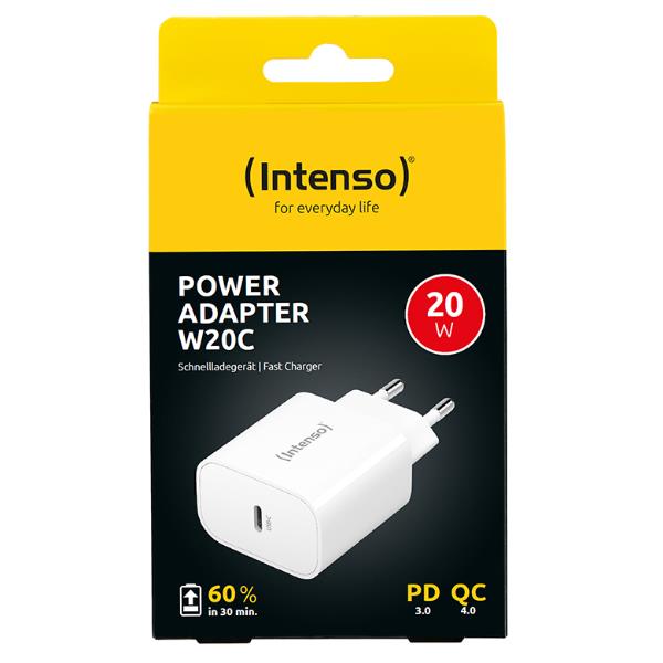 Caricabatterie Intenso Power Adapter USB-C 20W Bianco - immagine 2