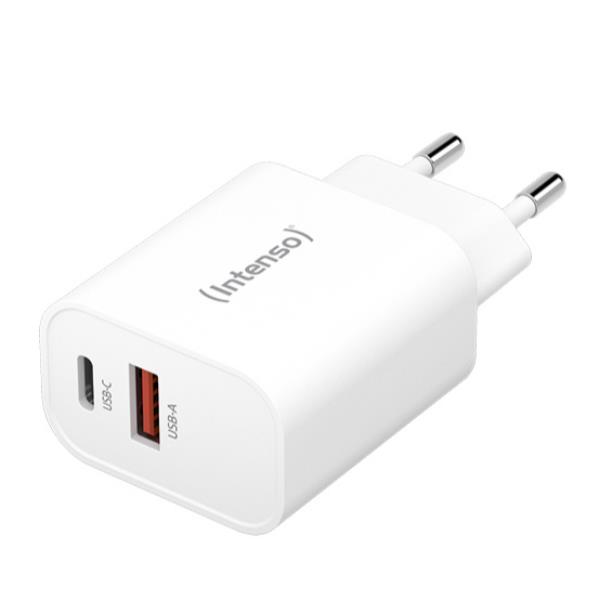 Caricabatterie Intenso Power Adapter 30W USB-C + USB-A Bianco - immagine 3