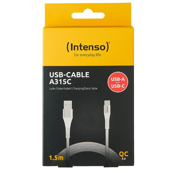 Cavo USB Intenso A/C 1.5m Nylon Ricarica 60W - immagine 2