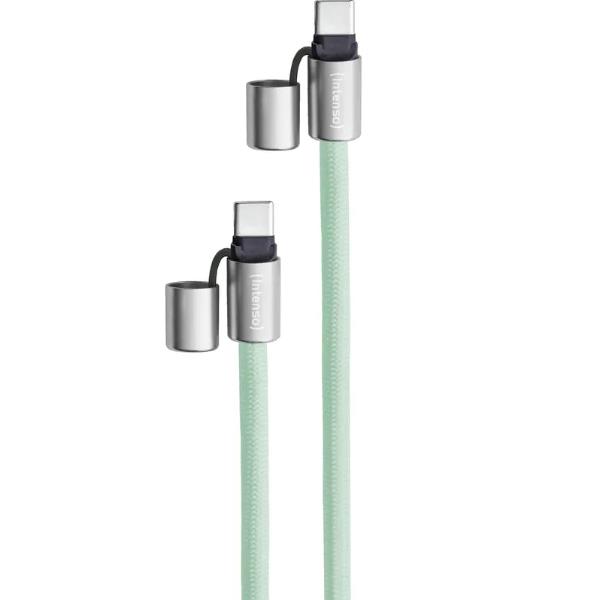 Cavo USB-C Intenso 2 in 1 Ricarica e Portacellulare 60W 1.65m Verde - immagine 3