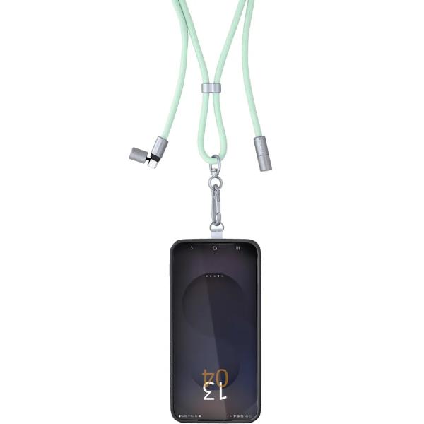 Cavo USB-C Intenso 2 in 1 Ricarica e Portacellulare 60W 1.65m Verde - immagine 4