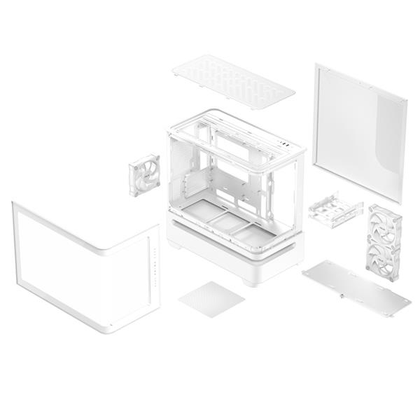 Cabinet Asus Prime AP202 TG ARGB White Mini-Tower - immagine 4