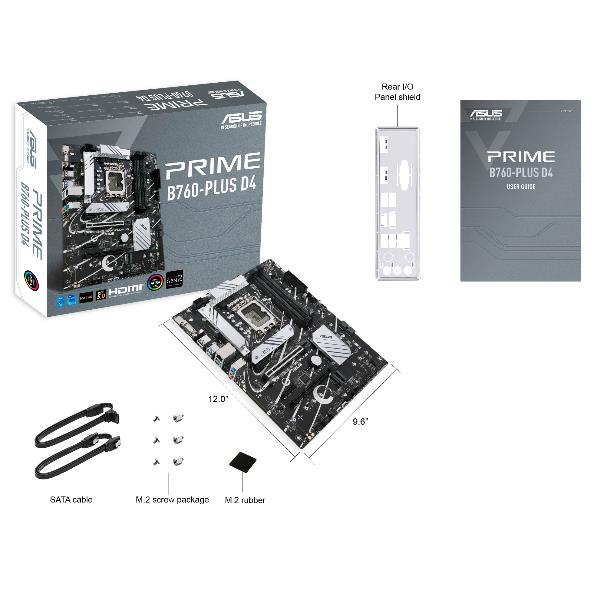 Scheda Madre Asus Prime B760-Plus D4 ATX LGA1700 DDR4 2.5G LAN - immagine 2