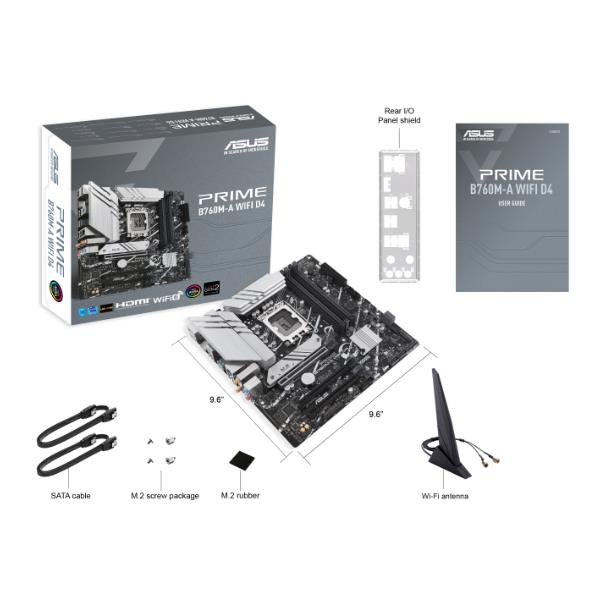 Scheda Madre Asus PRIME B760M-A WIFI D4 Micro-ATX LGA1700 - immagine 3
