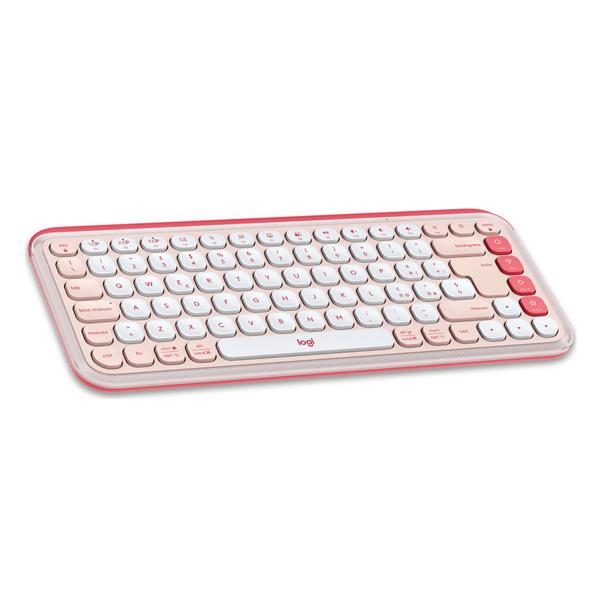 Tastiera e Mouse Logitech POP ICON Combo Bluetooth Rosa e Bianco Italiana - immagine 2