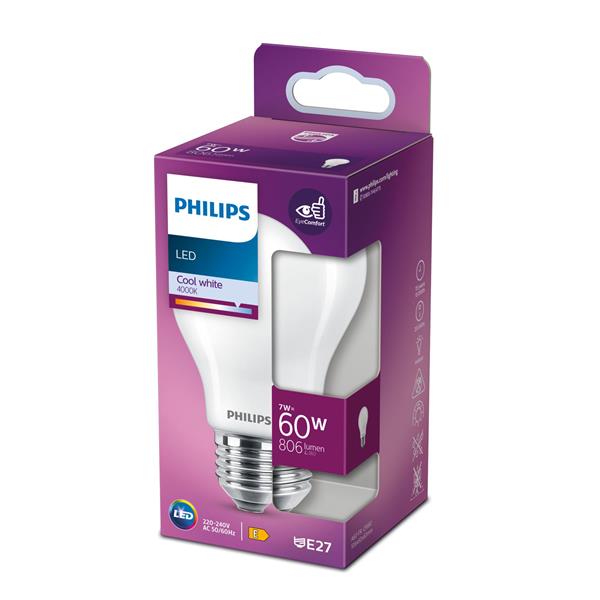 Lampadina LED Philips E27 7W 806 Lumen Luce Fredda - immagine 2