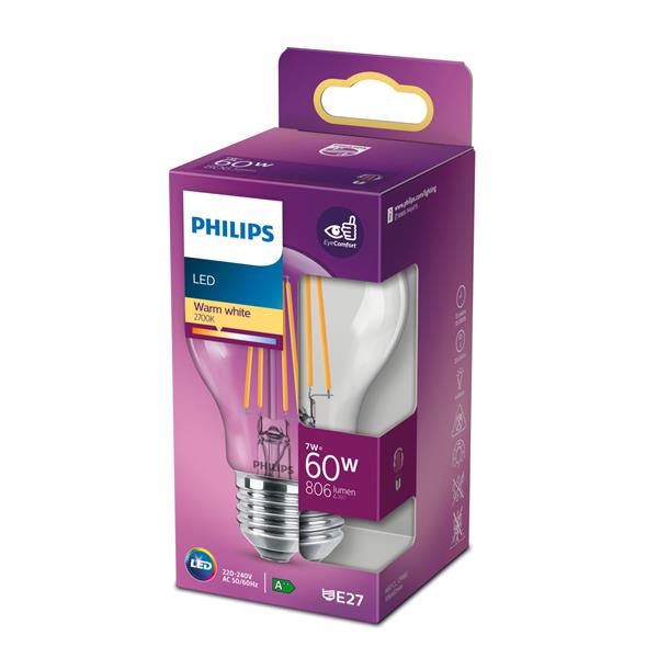 Lampadina LED Philips E27 7W 806 Lumen Luce Calda - immagine 4