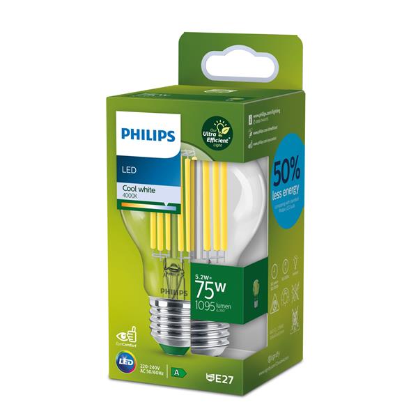 Lampadina LED Philips E27 5.2W 1095 Lumen Luce Fredda - immagine 2