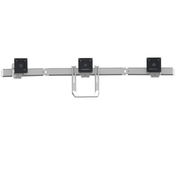 Staffa Monitor Ergotron HX Tripla Bianco per 3 Schermi fino a 26" - immagine 5