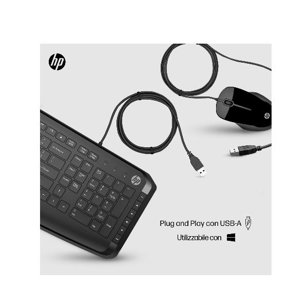 Kit Tastiera e Mouse HP Pavilion 200 USB Italiano Nero - immagine 3