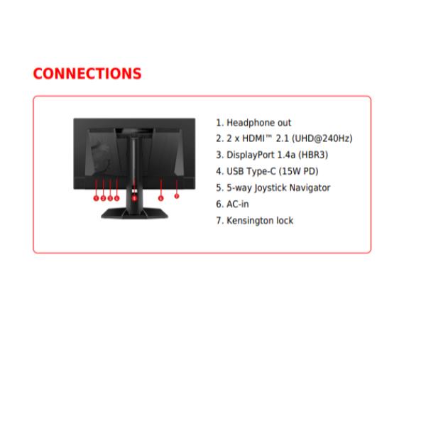 Monitor Gaming MSI MAG 272UP QD-OLED 27" 4K 240Hz - immagine 2