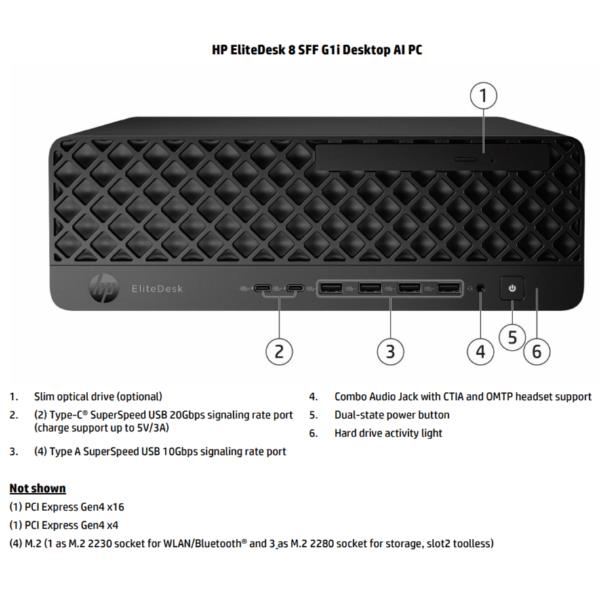 PC Desktop HP EliteDesk 8 SFF G1 Intel Ultra 9 32GB 1TB SSD Win11 Pro - immagine 2