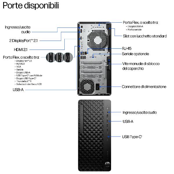 PC Desktop HP ETOW8 G1I Intel Core Ultra 5 16GB 512GB SSD Win11 Pro - immagine 2
