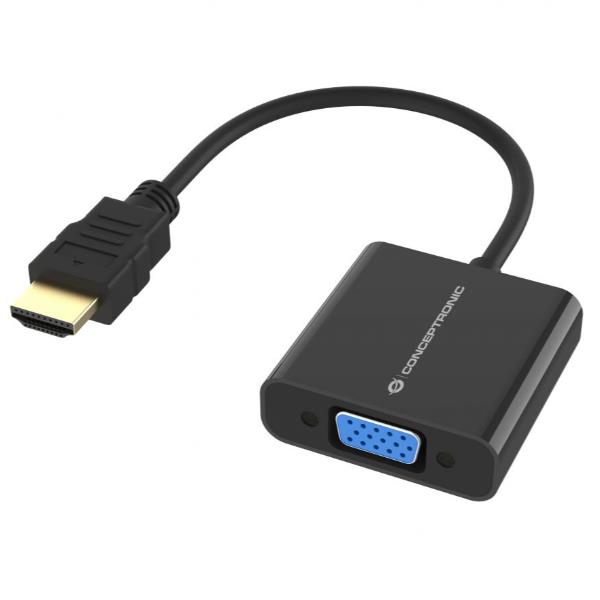 Adattatore HDMI VGA Conceptronic Unidirezionale Nero - immagine 5