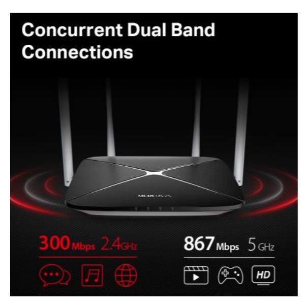 Router Mercusys AC12 3 Porte LAN Fast Ethernet - immagine 3
