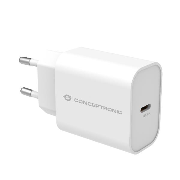 Caricabatteria USB-C Conceptronic PD 20W 1 Porta Bianco - immagine 4