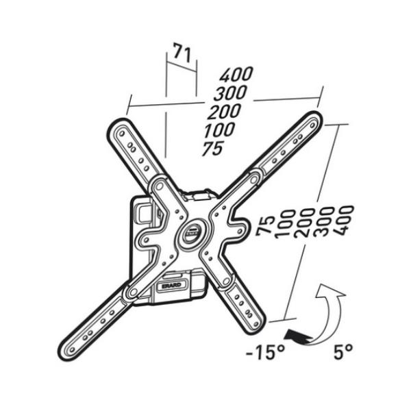 Staffa TV ITB Solution ER043240 per Schermi fino a 55" 30kg Montaggio a Muro - immagine 3