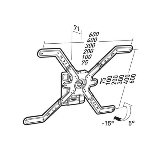 Staffa TV ITB Solution ER043260 Montaggio a Muro fino a 65" 30kg - immagine 3