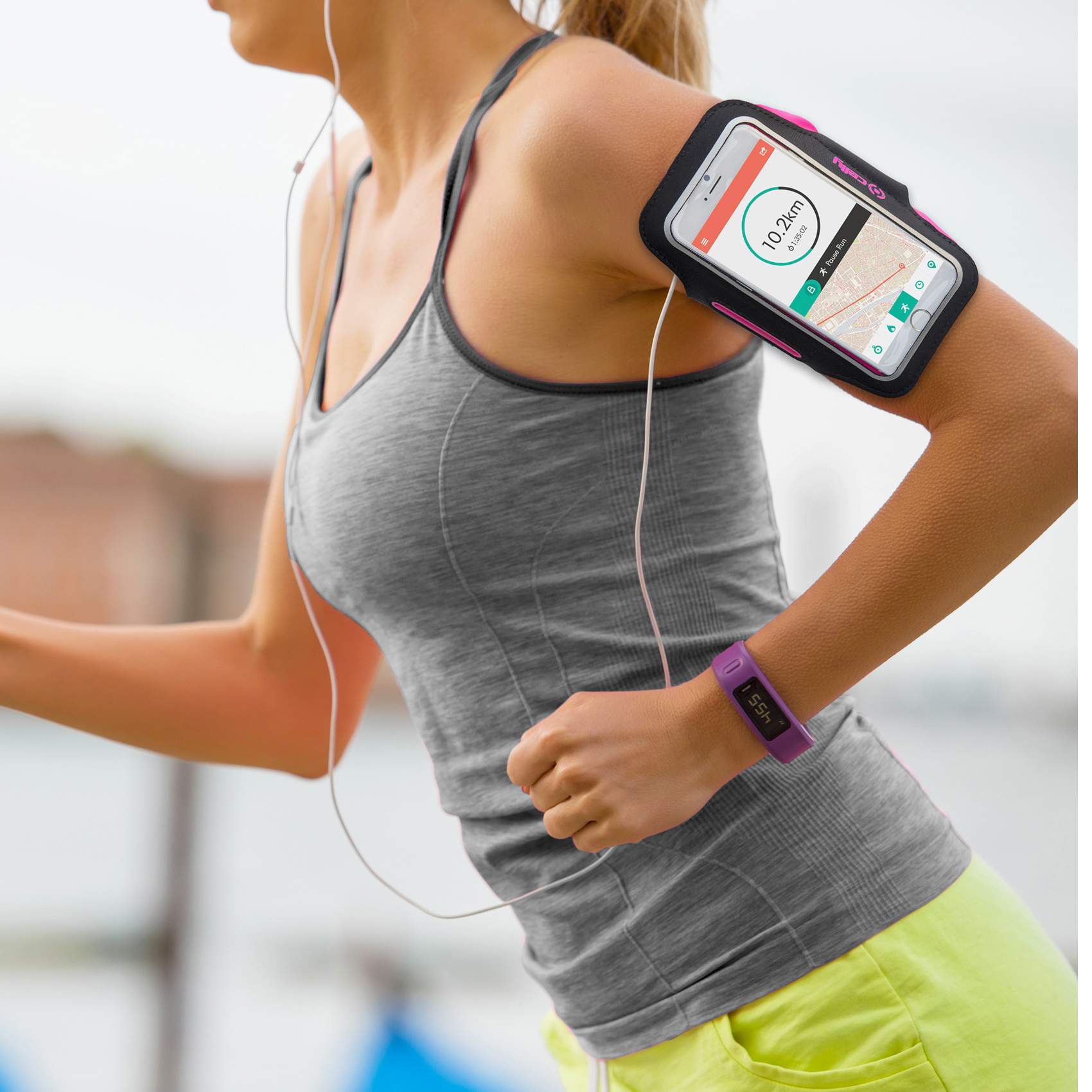 Armband Celly per Smartphone fino a 6.5" Rosa - immagine 2