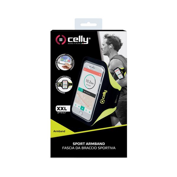 Armband Celly per Smartphone fino a 6.5" Giallo - immagine 2