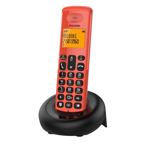 Telefono Cordless Alcatel E160 Rosso DECT/GAP 1 Portatile - immagine 2