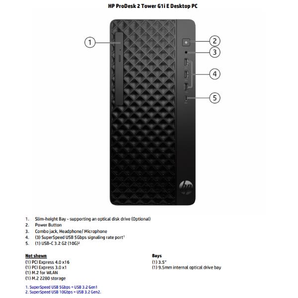 PC Desktop HP ProDesk 2 Tower G1iE i7-14700 8GB 512GB SSD Win11 Pro - immagine 4