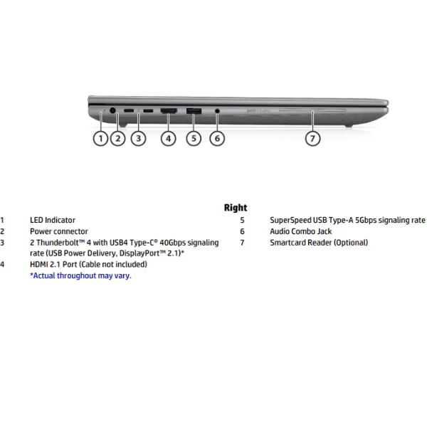 Workstation Portatile HP ZBook X G1i 16" Intel Ultra 9 RTX PRO 2000 32GB 1TB Win11 Pro AI PC - immagine 4