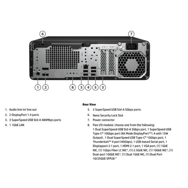 Workstation Desktop HP Z2 SFF G1 Intel Core Ultra 7 265 32GB 1TB SSD Win11 Pro - immagine 6