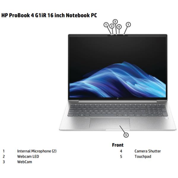 Notebook HP ProBook 4 G1a 16" Ryzen 7 Radeon 740M 16GB 512GB Win11 Pro AI PC - immagine 4