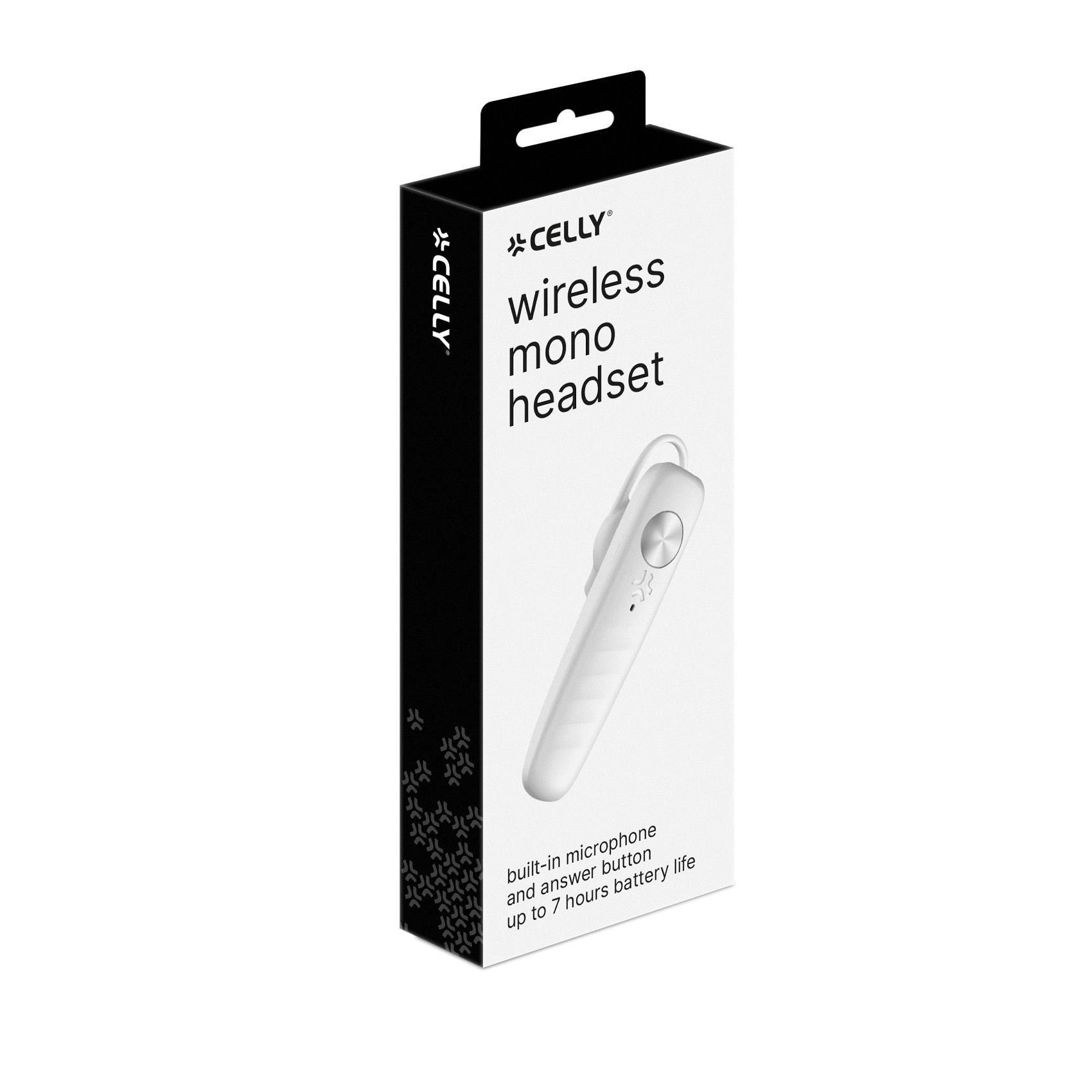 Auricolare Wireless Celly BH20 Mono Microfono USB-C Bianco - immagine 7