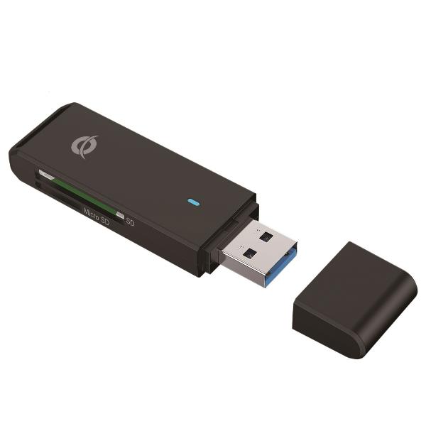 Lettore Schede Conceptronic 2-in-1 USB 3.0 Esterno Nero - immagine 3