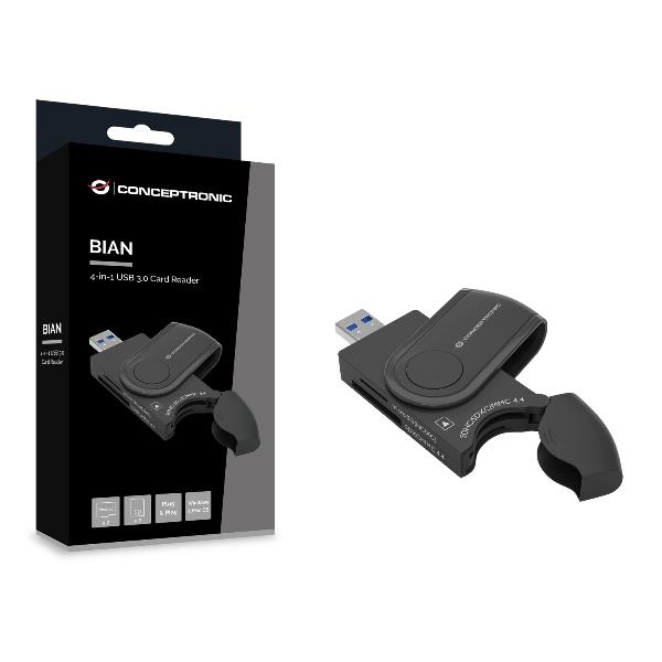 Lettore Schede Conceptronic 4-in-1 USB 3.0 per SD e MicroSD - immagine 2